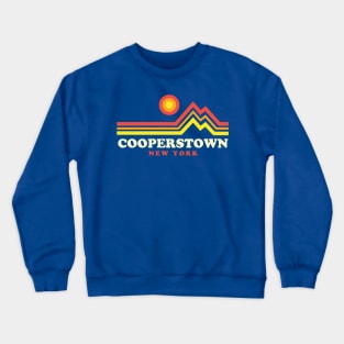 Cooperstown New York Vacation Sunset Mountain Crewneck Sweatshirt